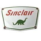 Vintage Sinclair Gasoline Sign - Dino Service Station Pump Porcelain Sign