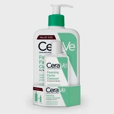 CeraVe Foaming Facial Cleanser Normal/Oily Skin Hyaluronic Acid 16+3 floz Travel