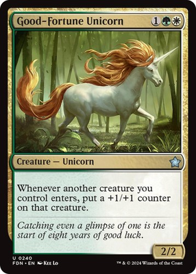 #ad Good Fortune Unicorn FDN 240 MTG Foundations Uncommon EN NM $1.49