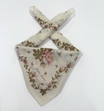 WOMEN HANDKERCHIEF RALPH LAUREN FLORAL Cream COTTON POCKET SQUARE 19  