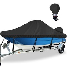 BOATPRO Waterproof Center Console Boat Cover 17-19ft, Heavy Duty 1300D Marine...