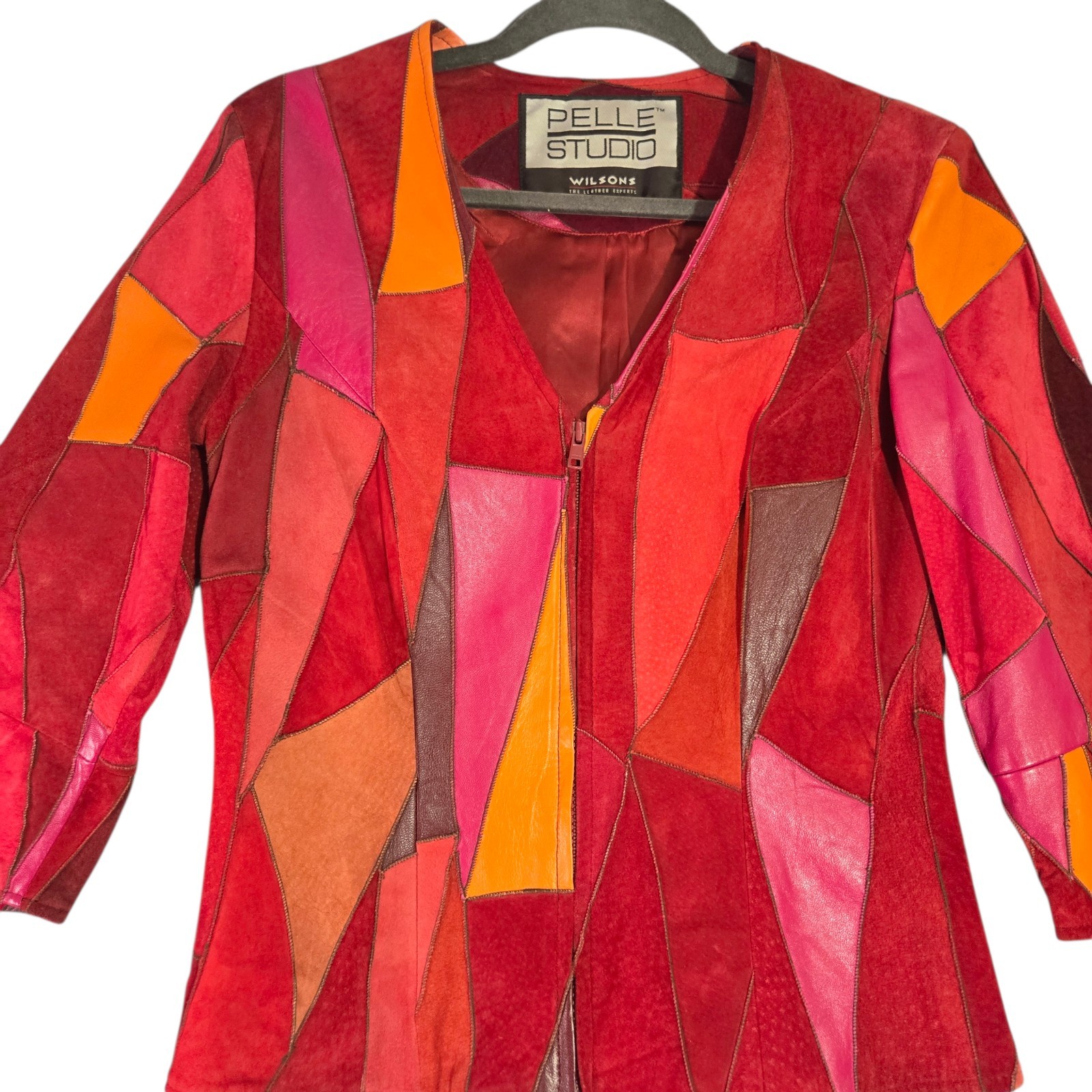 Wilsons Pelle Studio Patchwork Leather Jacket Wom… - image 2