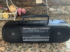 Vintage Panasonic Boombox Radio Cassette Tape Old School Portable  Stereo VIDEO