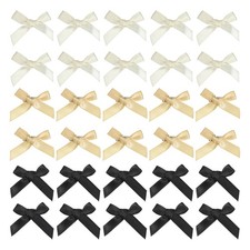 30 pcs Mini Hair Bow, 2" Cute Satin Bows Hair Clips, Black/Beige/Brown