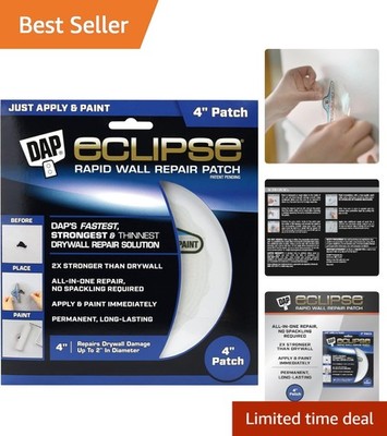4'' Eclipse Wall Repair Patch - Quick, Strong Fix for Everyday Wall Damage