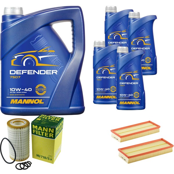 Inspektionspaket 9L Mannol 10W-40 FüR Mercedes W211 E 240 W212 R230 500 350 280-image