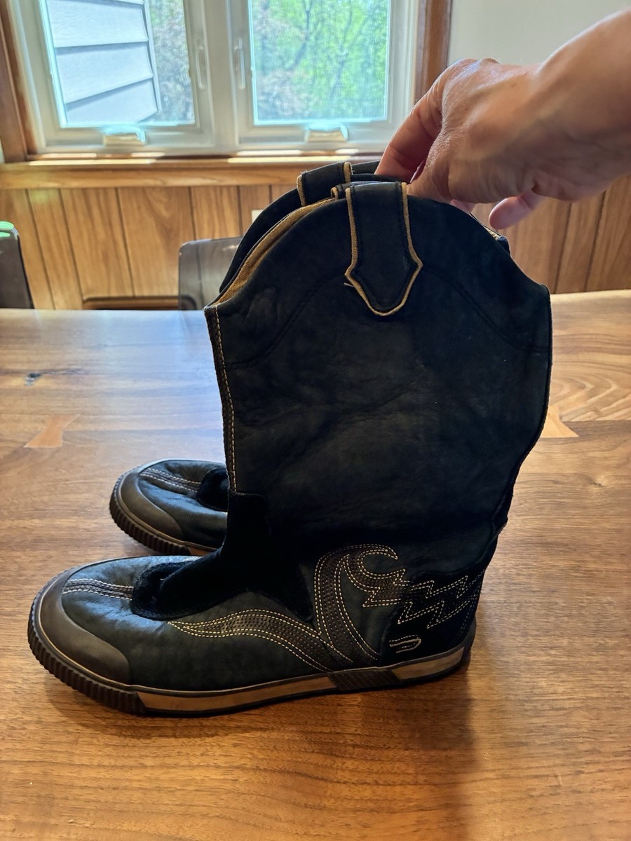 Rare Vintage “Salina” Leather Diesel Cowboy Sneaker Boots Sz 9 | eBay