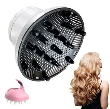 Universal Hair Diffuser, Hair Dryer Diffuser Attachment for Curly and Wavy Hair