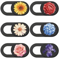 PRESSINART 6Pcs 6 Styles Cute 0.35 x 0.71 x 0.04inch 9 x 18 x 1mm , Flower