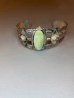 Vtg 925 Sterling Silver Turquoise Thunderbird Arrow Cuff Bracelet Southwest