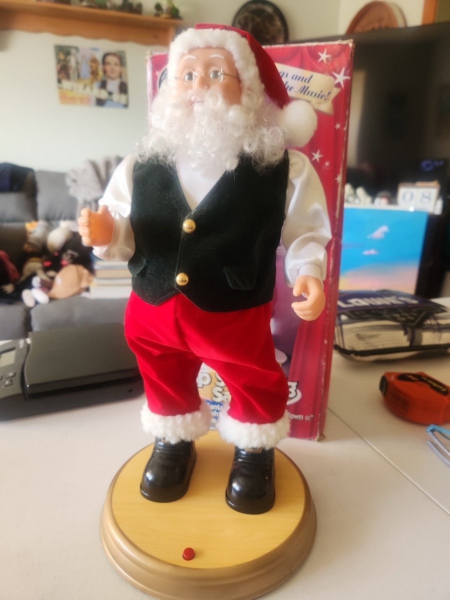 Vtg Gemmy Hip Swinging Santa Singing Santa Claus is Coming to Town