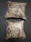 (2) Genuine  BLUE  WILDEBEEST pillows 13" x 13".  — photo 1