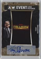 2024 Black Diamond AEW Event Logo Collision /99 Tony Schiavone Patch Auto 0i47