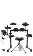 BATTERIA ELETTRONICA 7 PAD CON MODULO SONORO E PELLI MESHAlesis Debut Kit Nera
