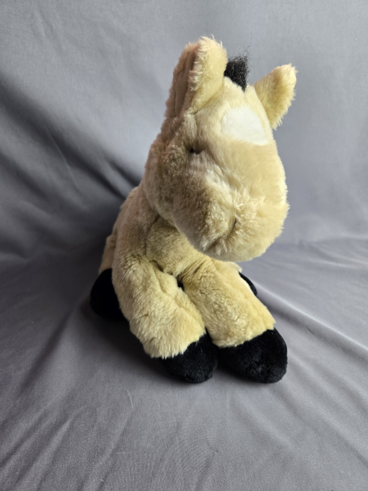 Aurora World Inc. Horse Beanbag Plush Stuffed Animal Soft Toy Tan Cream White