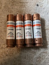  4 Ferraz Shawmut TR50R 250V AC 50A Class RK5 Time Delay Fuse, 4 Fuses