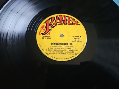 Renacimiento 74 ‎– Perdido Para Siempre 1977 VG LP Latin Cumbia