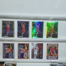 Alperen Sengun 8 Card Lot Gold Light Burst /50 Finest Blue Refractor Parallel