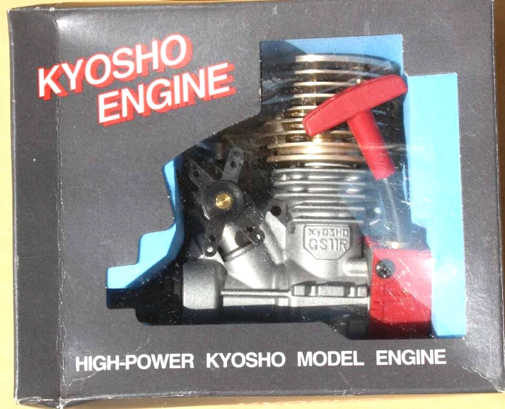 Kyosho GS11R Motor mit Rückstoßstarter & Handbuch für 1/10 Auto #74711 NEU selten