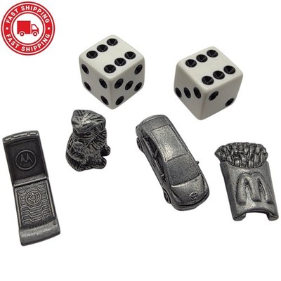 2006 Here and Now Monopoly - Replacement Tokens Fries Car Phone Dice Dog Car