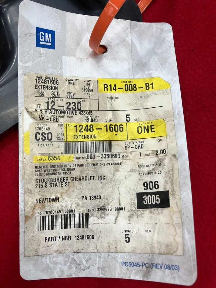 Genuine GM OEM 2001-2003 Oldsmobile Aurora Rear Left Panel 12481606 NOS! - Изображение 3 из 4