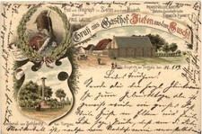 Süptitz bei Torgau - Gasthof Ziefen - Litho -767986