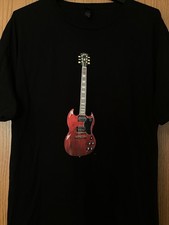 Gibson Guitar - Black Shirt Featuring Cherry Red Gibson Guitar Image - 3XL