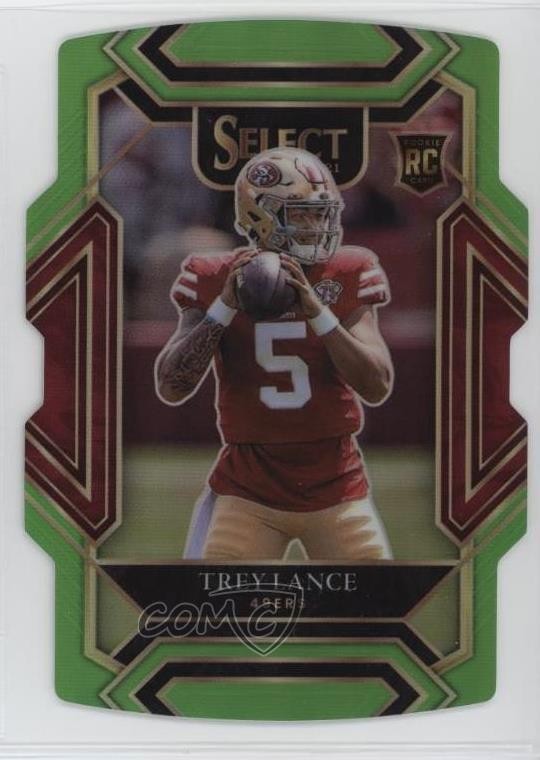 2021 Select Club Level Neon Green Prizm Die-Cut 78/349 Trey Lance Rookie RC 0t1f