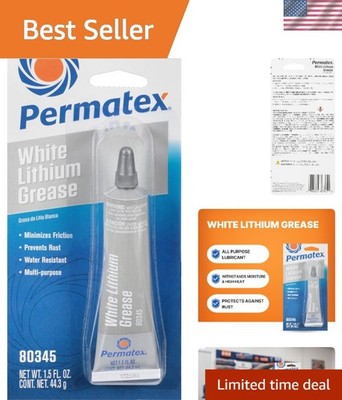 Permatex 80345 White Lithium Grease, 1.5 oz - Multi-Use Rust Protection