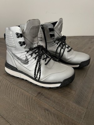 NIKE Super Bowl Lunarterra Arktos QS Metallic Silver Sneaker Boots Men Size 9.5