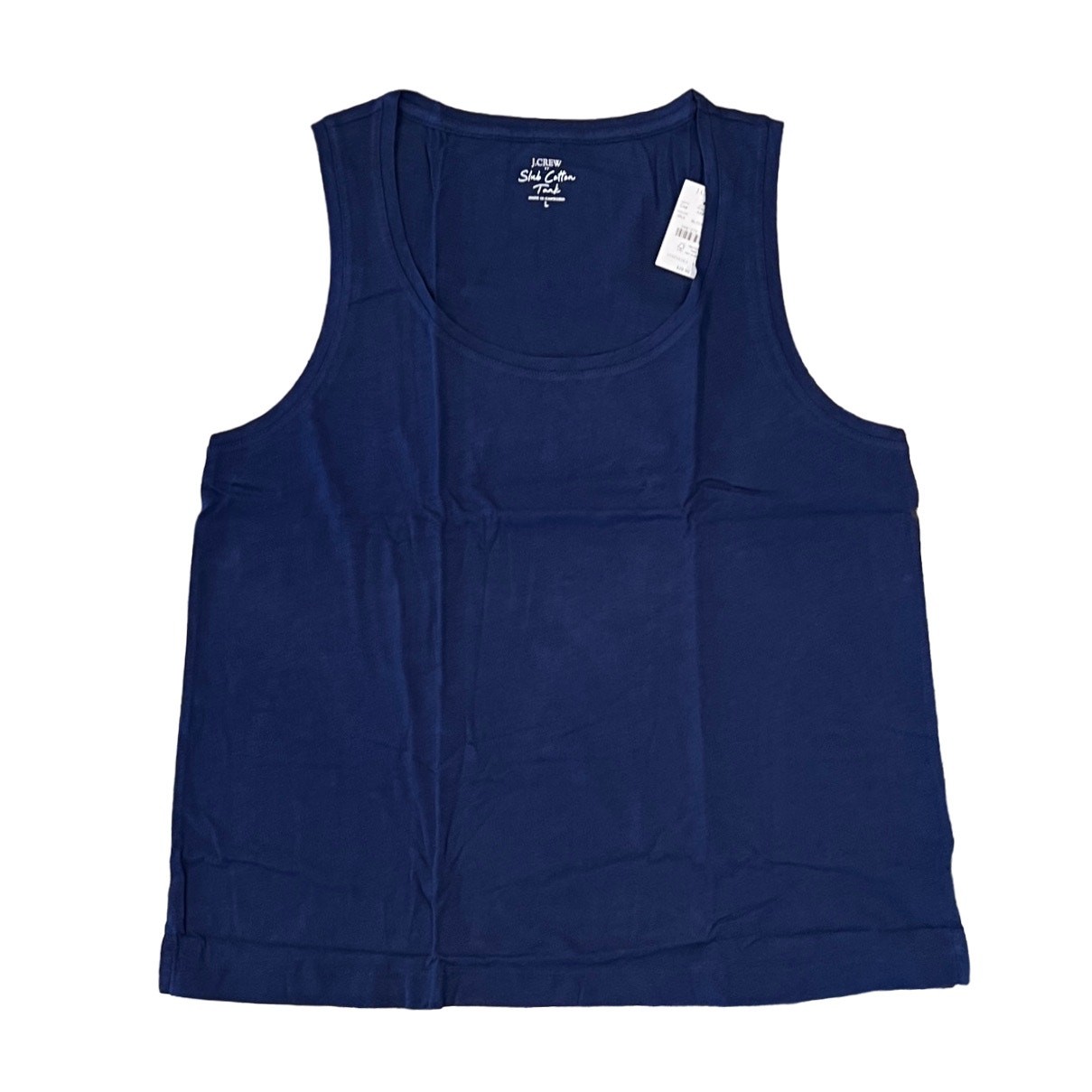 NWT J. Crew Antique Navy Vintage Slub Cotton Tank - SIZE M