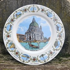 Piatto ricordo italiano vintage Venezia Madonna della Salute 7,5