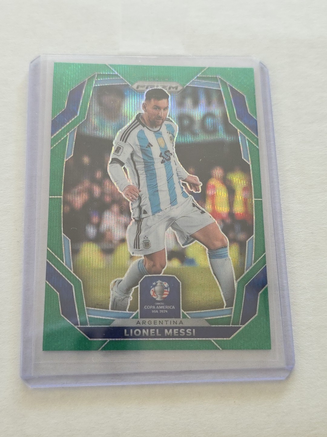 2024 Panini Prizm CONMEBOL Copa America Lionel Messi Green Wave Prizm