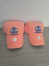Set of 2 Outer Banks NC Anchor Baseball Caps - Salmon/Coral Pink