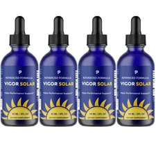 Vigor Solar Drops- Advanced Formula For Male Performance Support - 4 Bottles