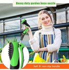 25 FT Metal Garden Hose Heavy Duty Stainless Steel Kink-Free with Nozzle