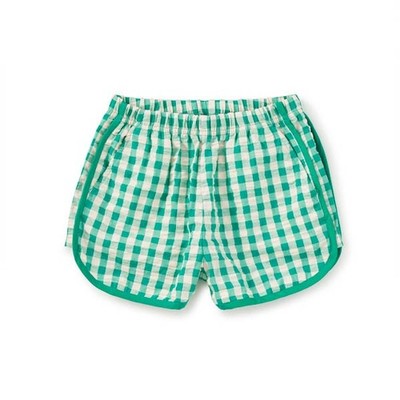 TEA COLLECTION NWT Green Gingham Garden Party Check Dolphin Shorts 3 4 7 8 12