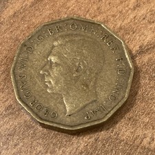A BRITISH 1937 GEORGE VI THREEPENCE coin.  