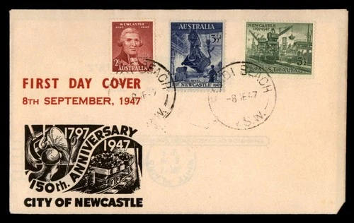 Mayfairstamps Australia FDC 1947 Newcastle 150 Yrs Combo First Day Cover aaw_940
