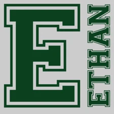 Personalized Sports Monogram Custom Name Varsity Letter Quote Vinyl Wall Decal 