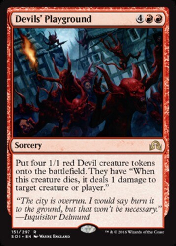 x1 Devils' Playground - Foil R MTG Shadows over Innistrad M/NM, English