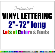 Custom Text Decals Vinyl Lettering Personalized Sticker Business Sign Name etc
