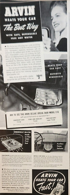 1940 Arvin Heats your car the best way vintage ad safe dependable free hot water