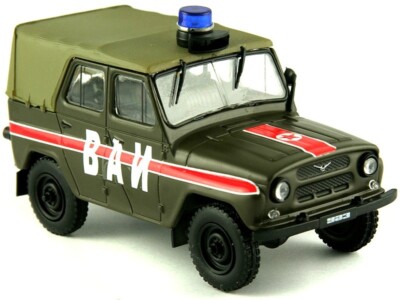 Diecast Soviet car UAZ 469 УАЗ 469 ВАИ DeAGOSTINI 1/43 Scale