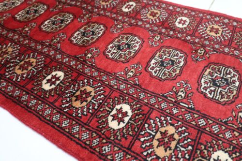 6 ft Tribal Runner Rug 2'2 x 6'4 Afghan Hand Knotted 100% Wool Bedroom Rug - Picture 6 of 10
