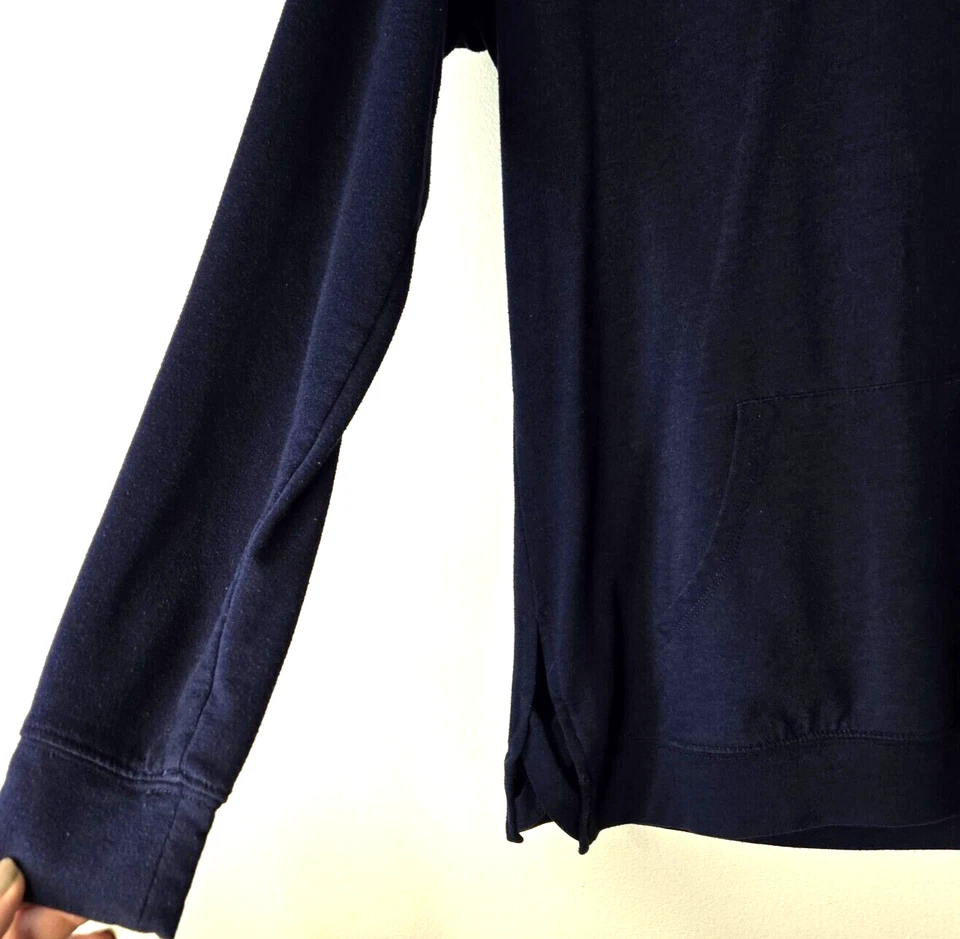 Sudadera Nanette Lepore para mujer XS Play para mujer azul Kriss espalda cruzada LS PO SOFT Foto 4 de 4