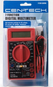 7 Function Digital Multimeter Dc Ac Voltage Battery Multi Tester Cen Tech 69096 Ebay