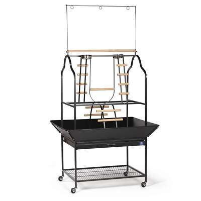 Prevue Pet Products Hendryx 3180 Pet Products Parrot Playstand, Black Hammertone