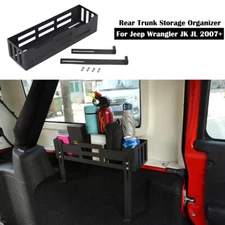 Rear Cargo Basket Rack Solid Metal Luggage Storage Organizer for Wrangler JK JL