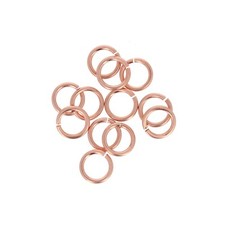 50pc 4mm 22ga Rose Gold Filled Open Jump Ring, Jewelry Findings, Pink Jump Ring